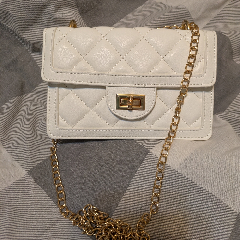White Quilted Chain Bag